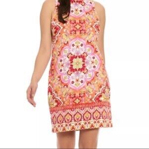 London Times Floral Paisley Sleeveless Dress - Multicolor Size 14